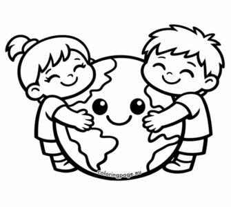 Children hugging Earth 1 children hugging earth