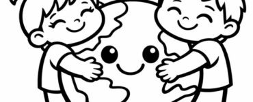 Children hugging Earth 10 children hugging earth