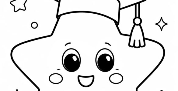 cute graduation star with cap