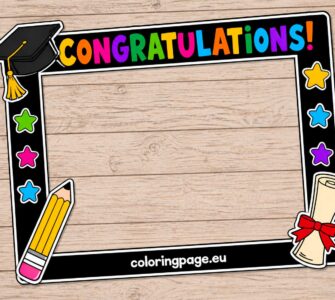 Printable Graduation selfie frame template 1 graduation selfie frame ideas