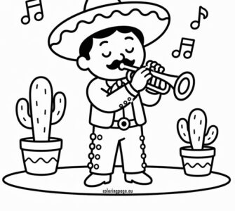 Mexican Boy Playing Trumpet 1 mexican boy playing trumpet