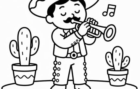 mexican boy playing trumpet