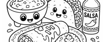 mexican food cartoon