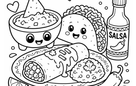 mexican food cartoon