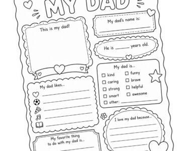 all about my dad printable