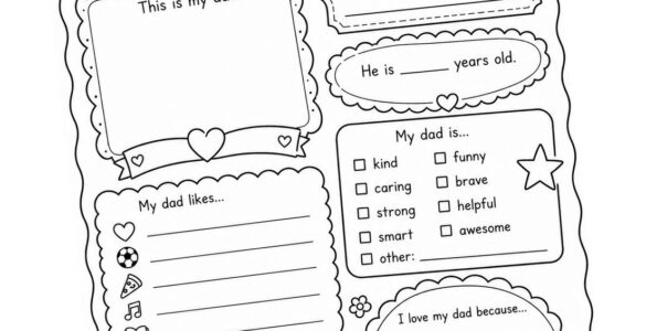 all about my dad printable