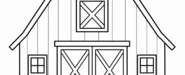 barn coloring page