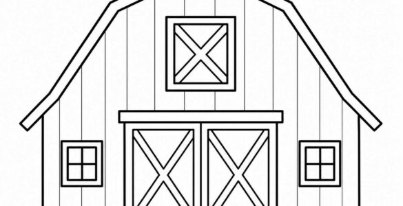 barn coloring page