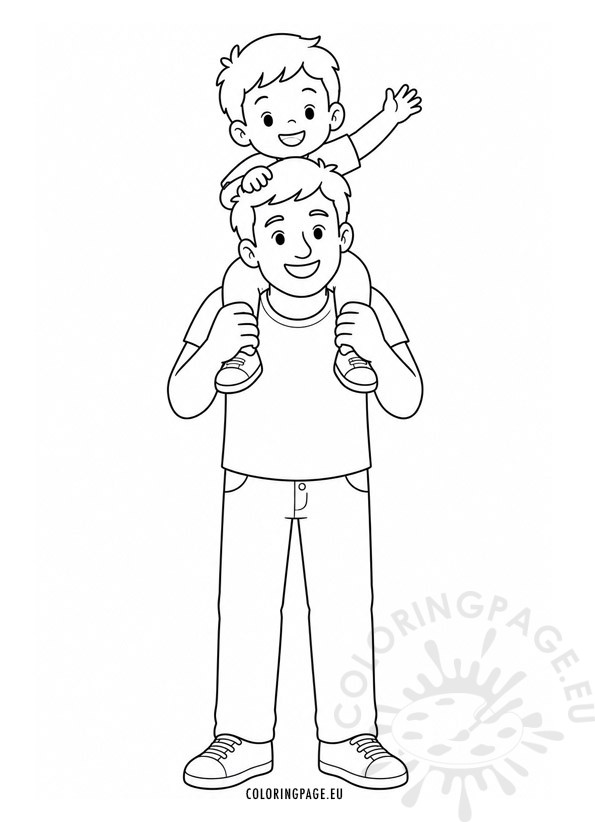 Father carrying child on shoulders 3 father carrying child on shoulders
