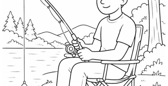 father fishing