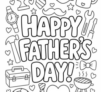 fathers day doodles printable