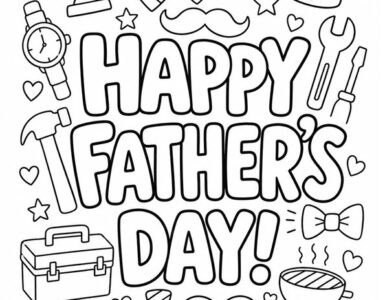 fathers day doodles printable