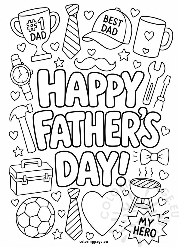 fathers day doodles printable