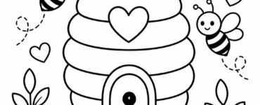 honey bee hive coloring page