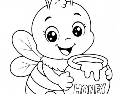little bee and honey pot