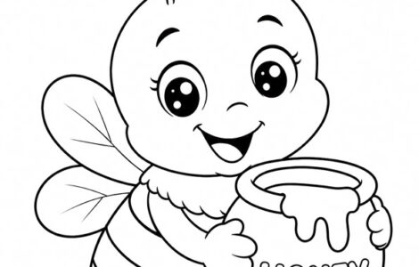 little bee and honey pot
