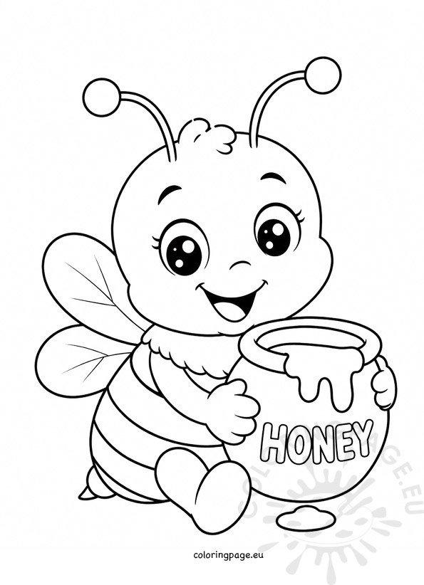 little bee and honey pot