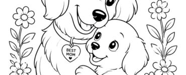 mother dog and puppy
