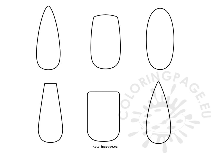 nail shape templates