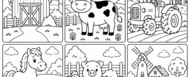 printable farm coloring sheets