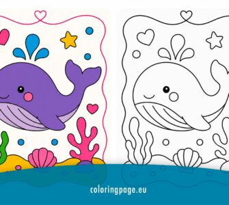 cute whale copy the colors