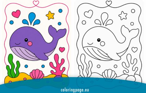 Cute Whale Copy the Colors Activity 4 cute whale copy the colors