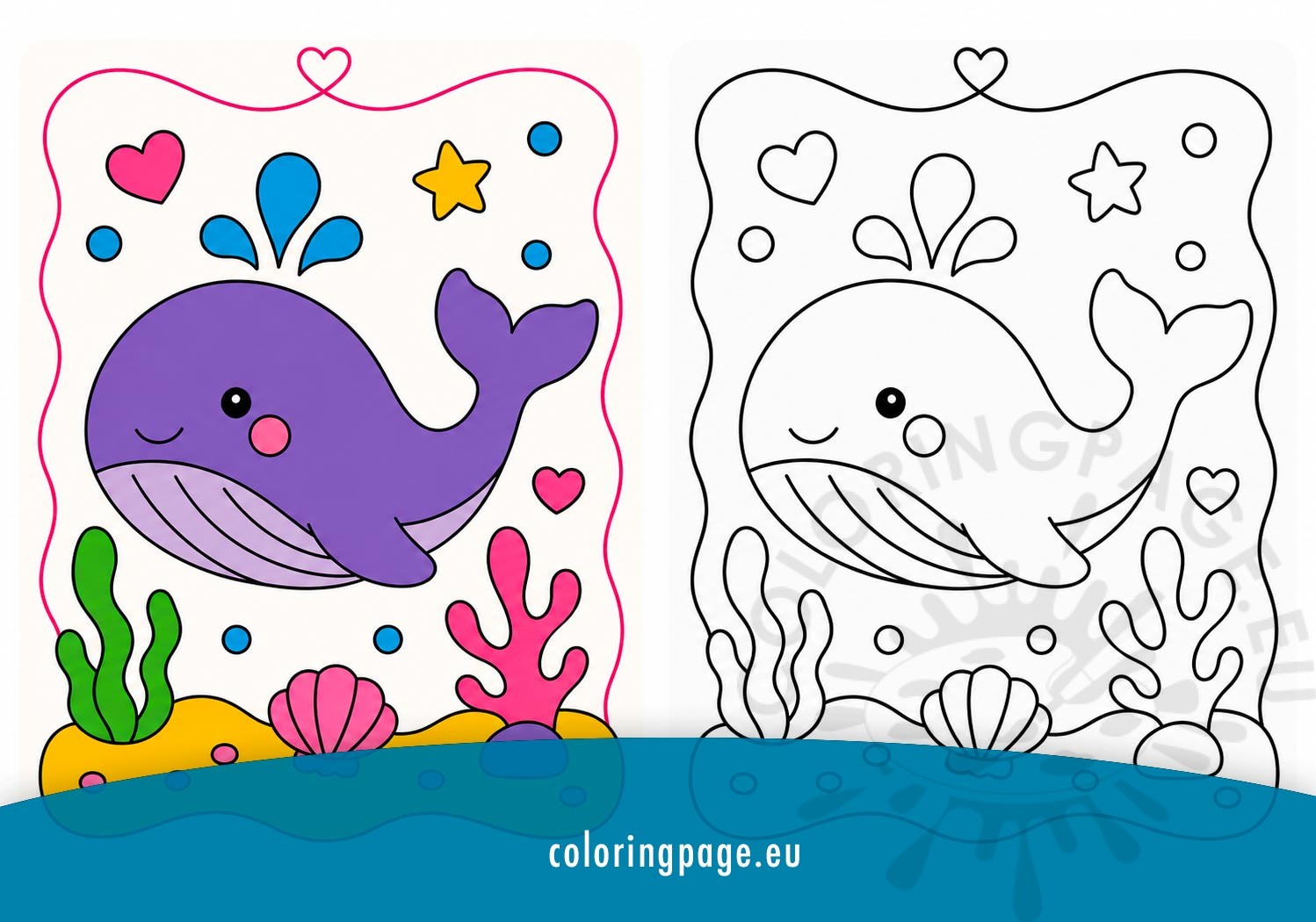 cute whale copy the colors