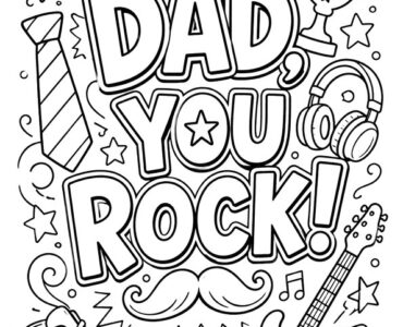 dad you rock printable