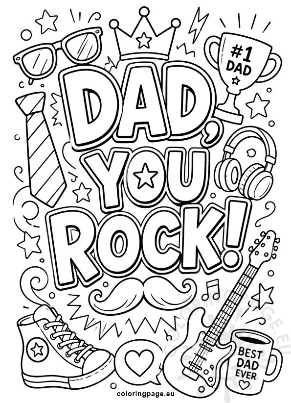 dad you rock printable