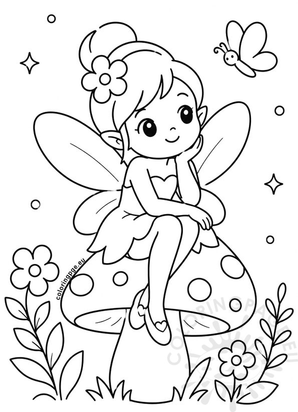 fairy on a mushroom