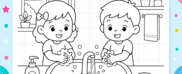 kids washing hands design