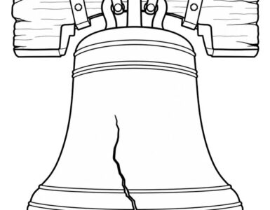 Liberty bell coloring page 2 liberty bell
