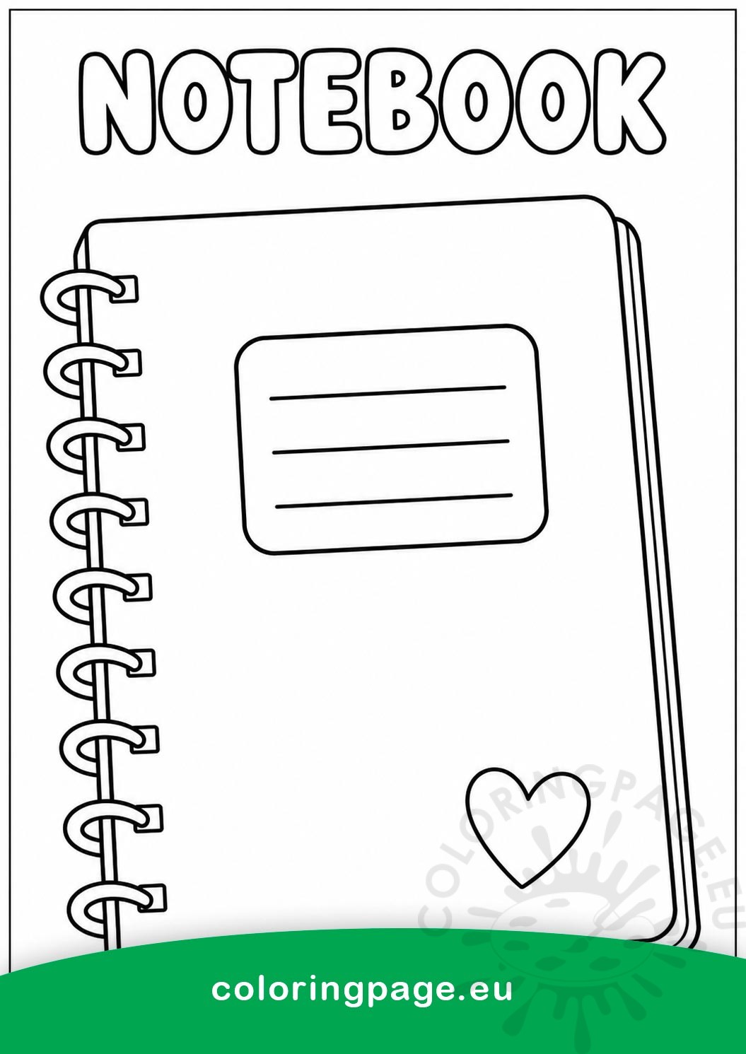notebook coloring page