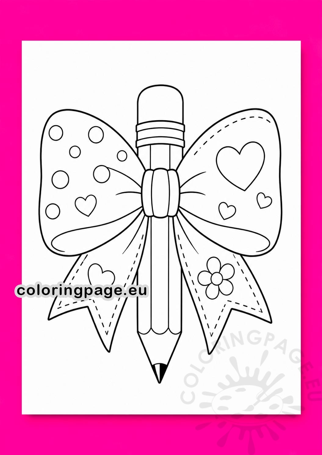 pencil bow printable