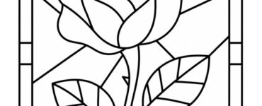 printable rose stained glass