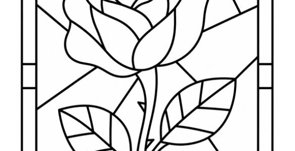 printable rose stained glass