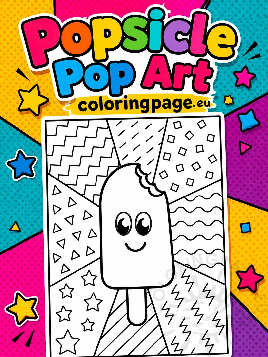 smiling popsicle pop art
