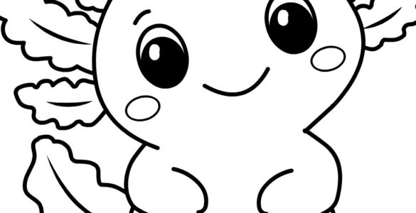 axolotl coloring page