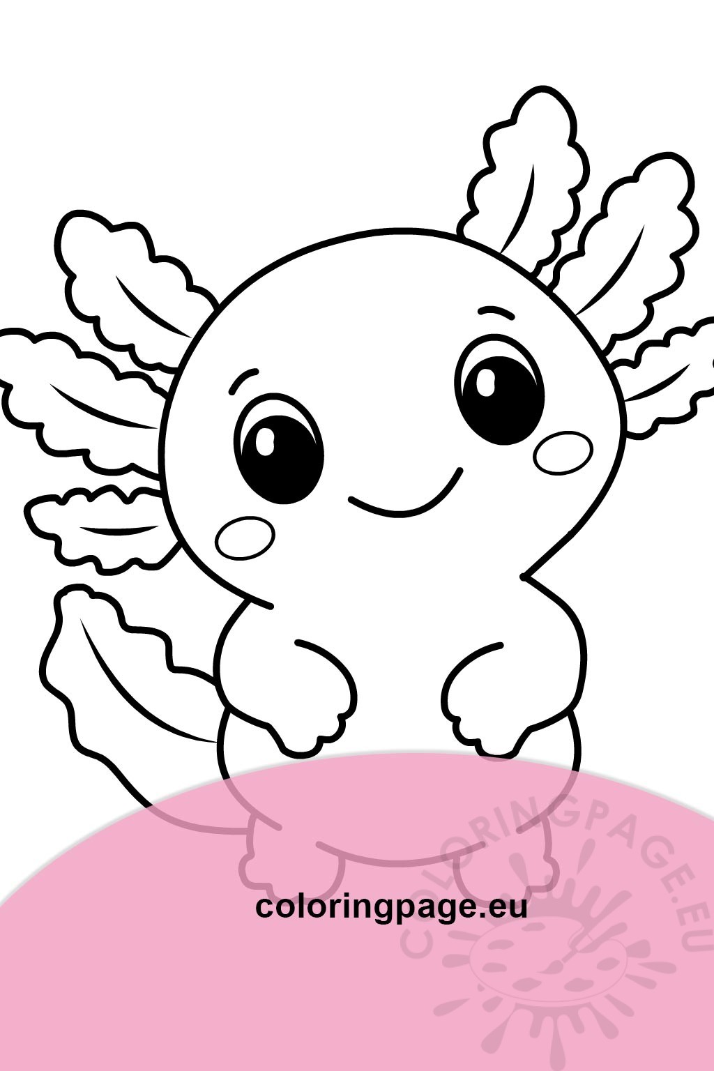 Axolotl coloring page 1 axolotl coloring page