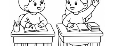 children sitting at desks