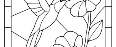 hummingbird stained glass