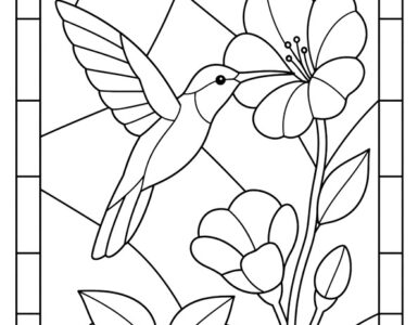 hummingbird stained glass