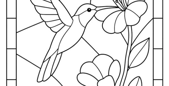 hummingbird stained glass