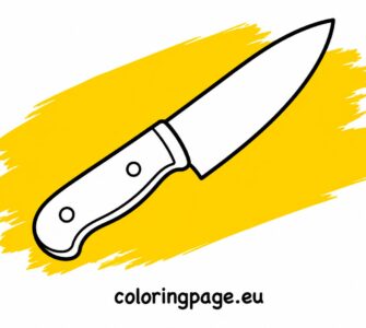 knife coloring page