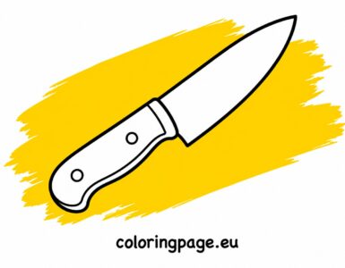 knife coloring page
