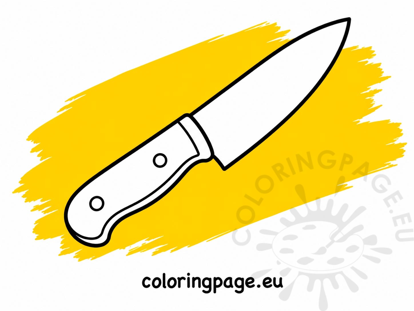 Knife 1 knife coloring page