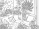 cozy balcony coloring page