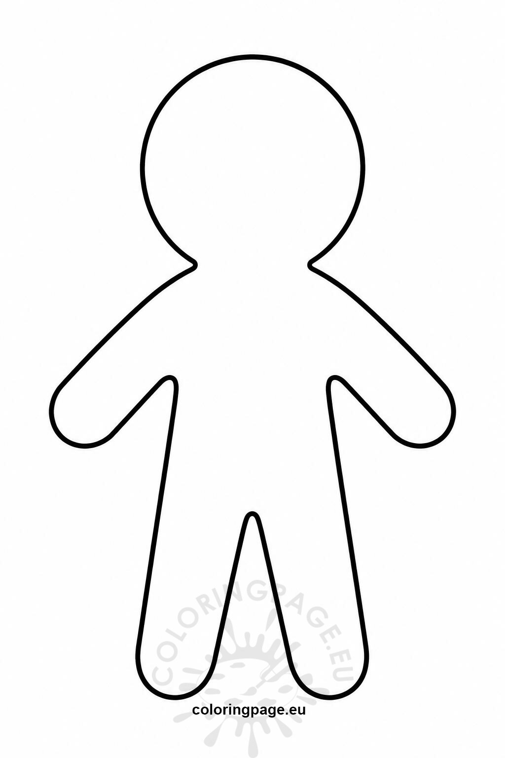 Printable kid body outline