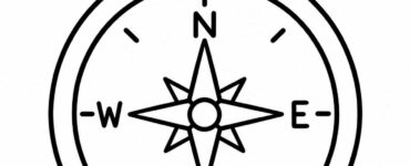 simple compass coloring page