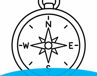 simple compass coloring page